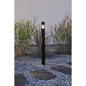 Konstsmide 3pc. set of groundspike rod luminaire AMALFI, height 75cm, 12V, 3x G4 max. 15W, black, plastic / acrylic glass
