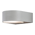 Outdoor wall luminaire TERAMO, Up/Down, E27 max. 40W, grey, aluminium / opal glass
