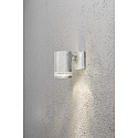 Au�en-Wandstrahler MODENA, mit Reflektor f�r indirekten Lichtanteil, GU10 max. 35W, Stahl galvanisiert / Acrylglas klar