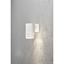 Au�en-Wandstrahler MODENA DOWN, mit �ffnung f�r seitlichen Lichtanteil, GU10 max. 35W, Wei�, Aluminium / Acrylglas klar