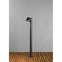 Wegeleuchte TRIESTE mit Pfahl, GU10 max. 35W, Schwarz, Aluminium / Acrylglas klar