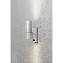 Au�en-Wandleuchte MODENA UP/DOWN mit Bewegungsmelder, 2x GU10 max. 35W, Stahl galvanisiert / Klarglas