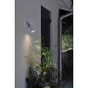 Konstsmide Au�en-Wandspot MODENA, schwenkbar, GU10 max. 7W, Lichtkegel 105�, Grau, Aluminium / Klarglas
