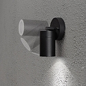 Au�en-Wandspot MODENA, schwenkbar, GU10 max. 7W, Lichtkegel 105�, Schwarz, Aluminium / Klarglas