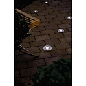 Konstsmide LED solar in-ground spot incl. 2 accus, IP44, 0.06W 6000K 2lm, stainless steel 304 / clear glass