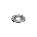 Konstsmide LED solar in-ground spot incl. 2 accus, IP44, 0.06W 6000K 2lm, stainless steel 304 / clear glass