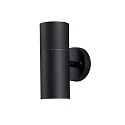 Au�en-Wandleuchte MODENA, Up/Down, mit doppeltem Lichtkegel, IP44, 2x GU10 max. 35W, Schwarz, Aluminium / Klarglas
