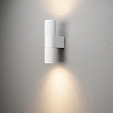 outdoor wall luminaire TEMI up / down, cylindrical GU10 IP54, gold, black dimmable