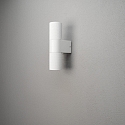 outdoor wall luminaire TEMI up / down, cylindrical GU10 IP54, gold, black dimmable