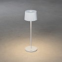 Outdoor LED accu table lamp POSITANO, IP54, 2.2W 2700/3000K 180lm, dimmable, witch USB charging dock, white