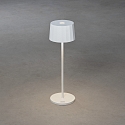 Outdoor LED accu table lamp POSITANO, IP54, 2.2W 2700/3000K 180lm, dimmable, witch USB charging dock, white