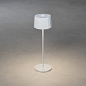 Outdoor LED accu table lamp POSITANO, IP54, 2.2W 2700/3000K 180lm, dimmable, witch USB charging dock, white