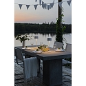 Outdoor LED accu table lamp POSITANO, IP54, 2.2W 2700/3000K 180lm, dimmable, witch USB charging dock, white