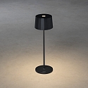 Konstsmide Outdoor LED accu table lamp POSITANO, IP54, 2.2W 2700/3000K 180lm, dimmable, witch USB charging dock, black