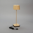 Konstsmide LED Akku-Tischleuchte CAPRI USB, eckig, 2,2W, 2700/3000K, 10-180lm, dimmbar, sand