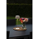 Konstsmide LED Akku-Tischleuchte CAPRI USB, eckig, 2,2W, 2700/3000K, 10-180lm, dimmbar, sand
