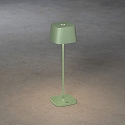 Konstsmide battery table lamp CAPRI IP54, green, grey dimmable
