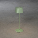 Konstsmide battery table lamp CAPRI IP54, green, grey dimmable