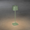 Konstsmide battery table lamp CAPRI IP54, green, grey dimmable