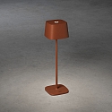 battery table lamp CAPRI IP54, terracotta dimmable