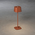 battery table lamp CAPRI IP54, terracotta dimmable