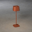 battery table lamp CAPRI IP54, terracotta dimmable