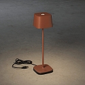 battery table lamp CAPRI IP54, terracotta dimmable