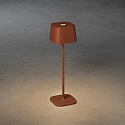 battery table lamp CAPRI IP54, terracotta dimmable