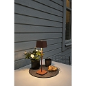 battery table lamp CAPRI IP54, terracotta dimmable