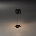Konstsmide Outdoor LED Akku-Tischleuchte NICE, IP54, 2.5W 2700K/3000K 120lm, mit Touch-Dimmer, Schwarz