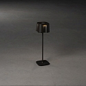 Konstsmide Outdoor LED Akku-Tischleuchte NICE, IP54, 2.5W 2700K/3000K 120lm, mit Touch-Dimmer, Schwarz