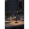 Konstsmide Outdoor LED Akku-Tischleuchte NICE, IP54, 2.5W 2700K/3000K 120lm, mit Touch-Dimmer, Schwarz