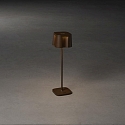 Outdoor LED accu table lamp NICE, IP54, 2.5W 2700/3000K 120lm, dimmable, rusty