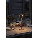 Outdoor LED accu table lamp NICE, IP54, 2.5W 2700/3000K 120lm, dimmable, rusty