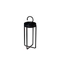 Outdoor LED accu-lantern RAVELLO, IP54, 2.2W 2700/3000K 140lm, dimmable, with hook, black