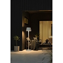 Konstsmide Outdoor LED accu floor lamp PROMEZIA, IP54, 10W RGB + 2700/3000/4000K 600lm, dimmable, white