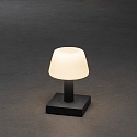 Konstsmide battery table lamp MONACO IP54, dark grey dimmable