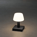 Konstsmide battery table lamp MONACO IP54, dark grey dimmable