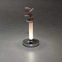 Konstsmide battery table lamp BIARRITZ IP54, silver dimmable
