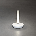 Konstsmide battery table lamp BIARRITZ IP54, white dimmable