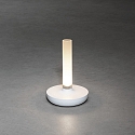Konstsmide battery table lamp BIARRITZ IP54, white dimmable