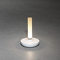 Konstsmide battery table lamp BIARRITZ IP54, white dimmable