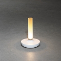 Konstsmide battery table lamp BIARRITZ IP54, white dimmable