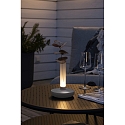 Konstsmide battery table lamp BIARRITZ IP54, white dimmable