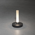 battery table lamp BIARRITZ IP54, dark grey dimmable