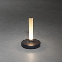 battery table lamp BIARRITZ IP54, dark grey dimmable