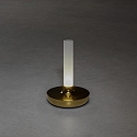 Konstsmide battery table lamp BIARRITZ IP54, gold dimmable
