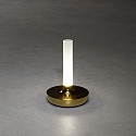 Konstsmide battery table lamp BIARRITZ IP54, gold dimmable