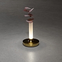 Konstsmide battery table lamp BIARRITZ IP54, gold dimmable