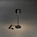 Konstsmide battery table lamp CAPRI MINI IP54, black dimmable